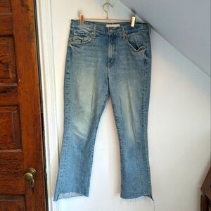 MOTHER SUPERIOR I Confess The Insider Crop Step Fray Straight Leg Jean Size 29